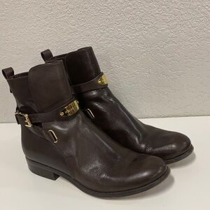 Michael Kors Brown Leather Ankle Boots